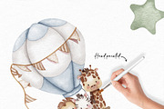 Safari Hot Air Balloon Clipart, an Illustration by Gau Silva Studio (Thumbnail 4 of 6)