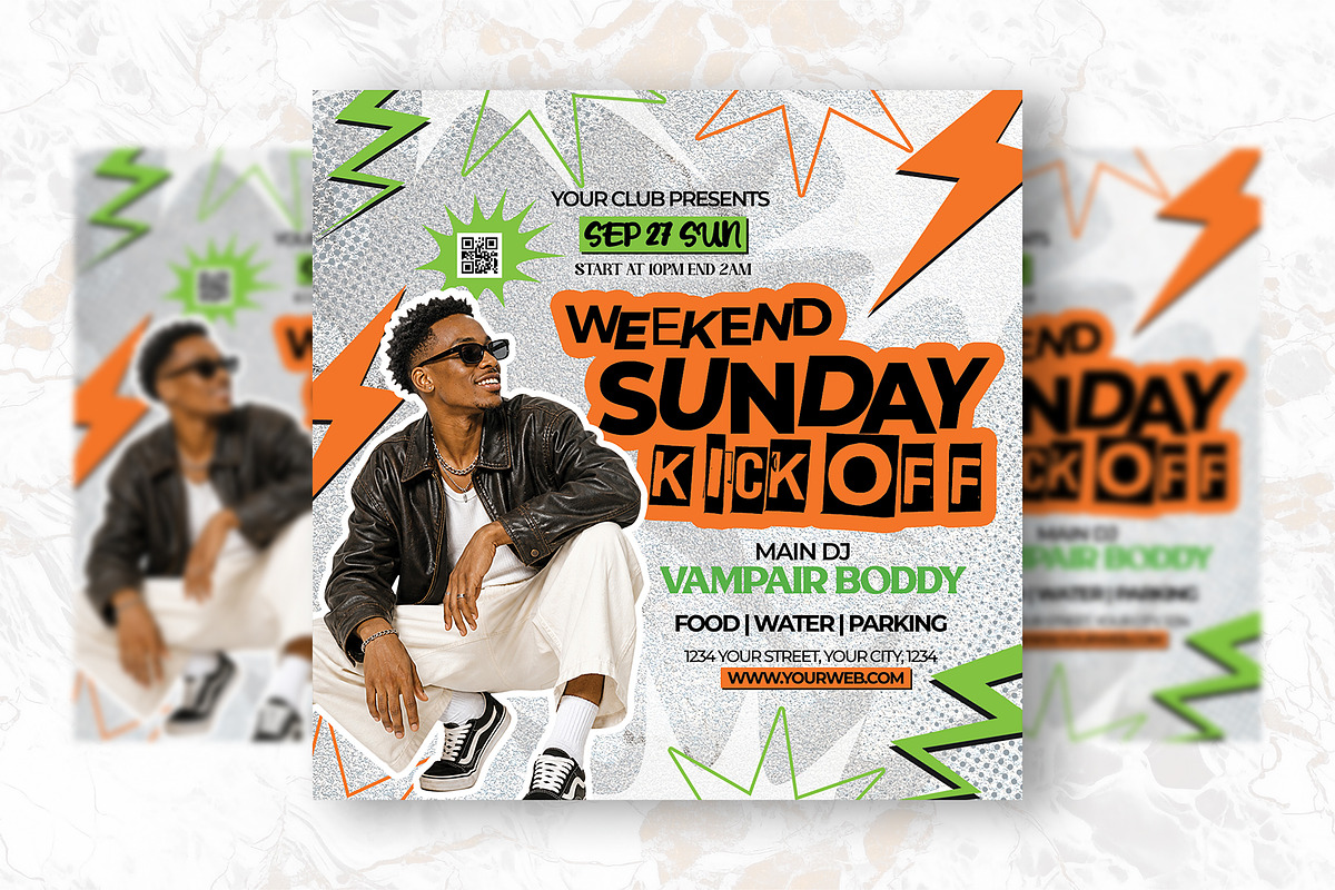 WEEKEND SUNDAY KICK OFF PARTY FLYER, a Flyer Template by Shajib Shikder (Photo 2 of 2)
