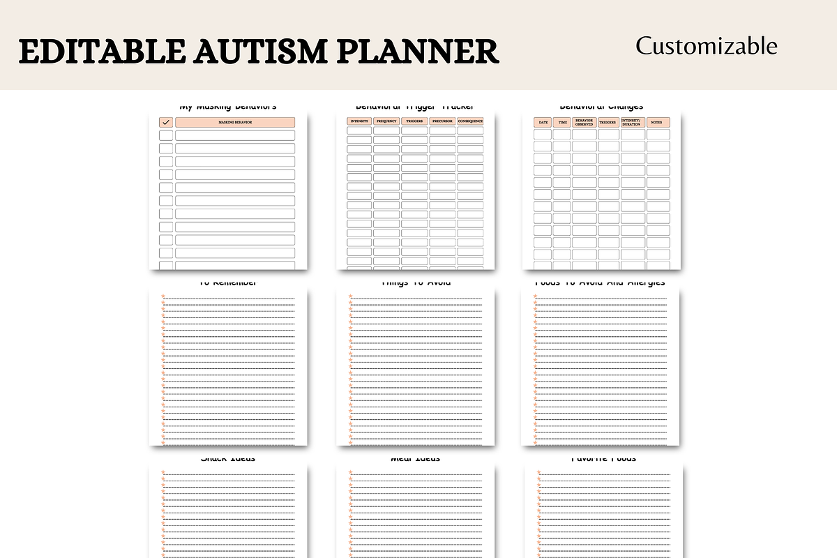 Autism Worksheets Printable, a Stationery Template by Local Marketing Templates (Photo 2 of 11)