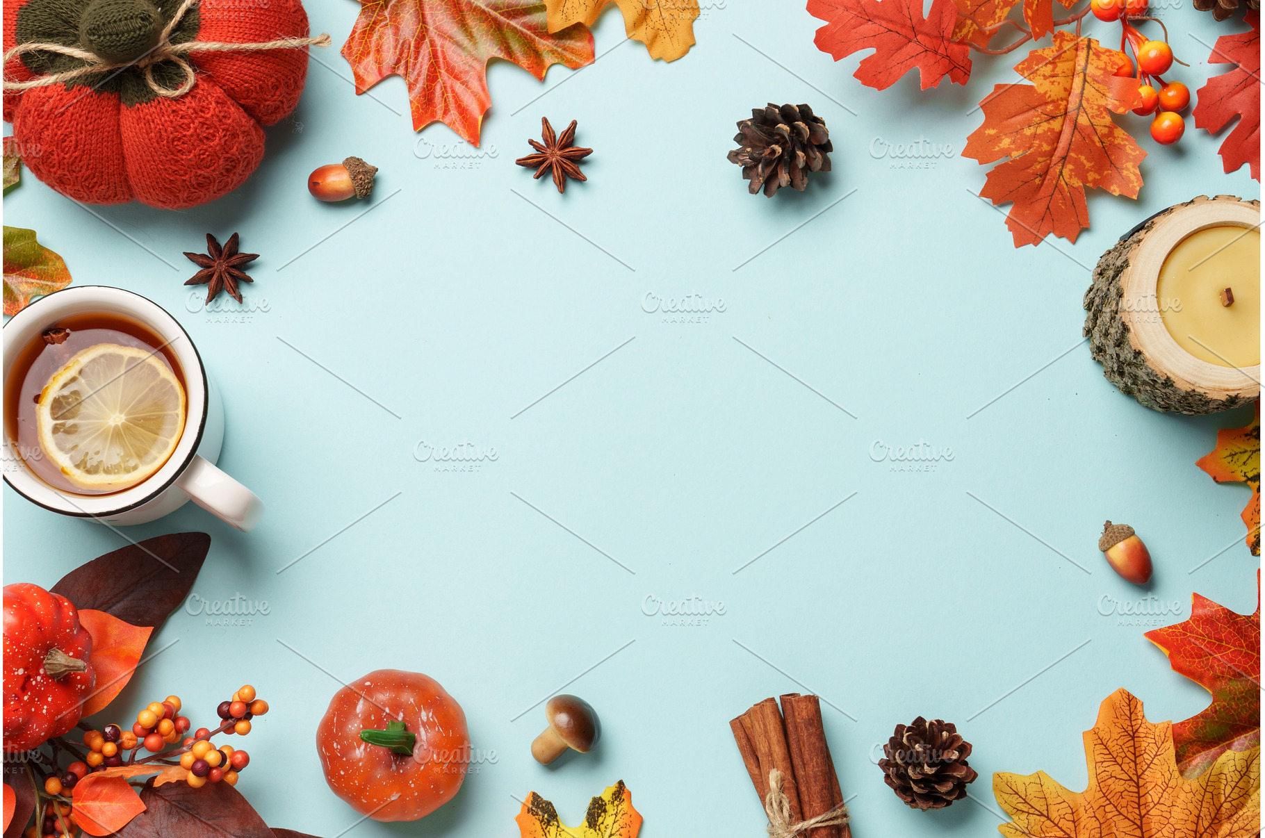 Cozy fall flat lay background., an Architecture Photo by Nadia-nb
