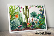 Watercolor Cactuses, an Illustration by Graphobia (Thumbnail 7 of 9)
