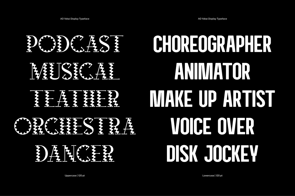 AO Yokai - Decorative Typeface, a Serif Font by OwunStudio (Photo 10 of 14)