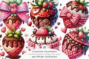 Crochet Valentine Strawberry Bow PNG, an Illustration by SinaCreation (Thumbnail 1 of 11)