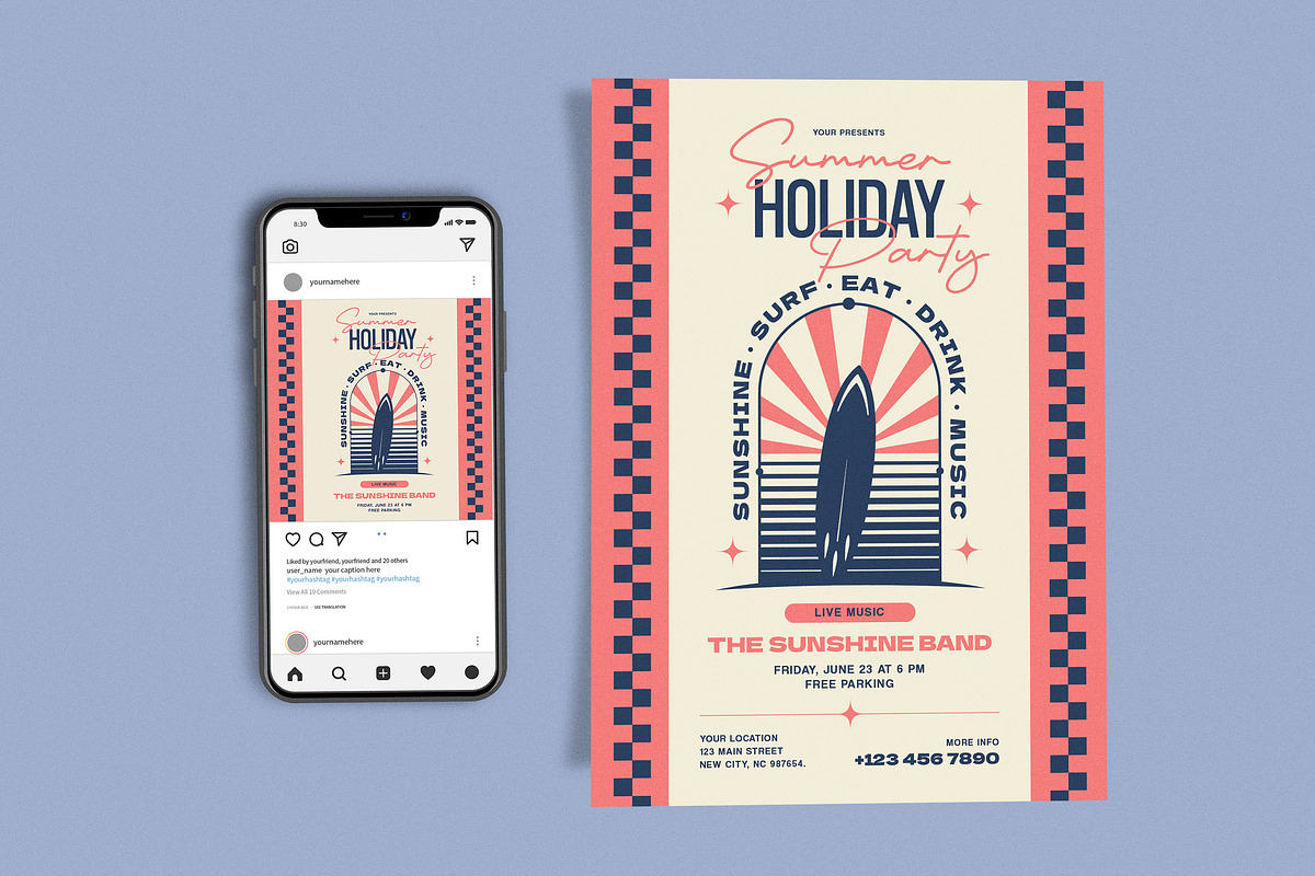 Summer Holiday Party Surf, a Flyer Template by Me55enjah Design (Photo 1 of 4)
