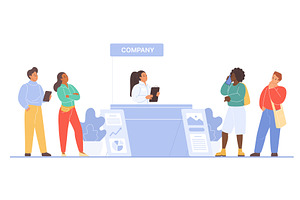 Business Exhibition Visitors at, a Person Illustration by Lemberg Vector