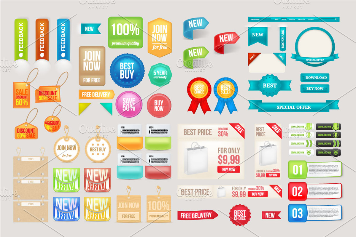 Set of vector banners, a Work Illustration by Ruliz