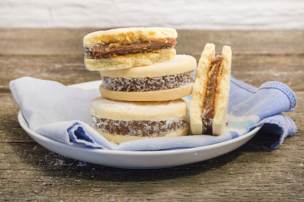 alfajores delicious traditional argentine sandwich cookies, a Food & Drink Photo by DalaiFood