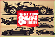 Sports Car Silhouette, an Illustration by balal (Thumbnail 1 of 9)