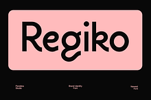 Regiko - Brand Identity Font