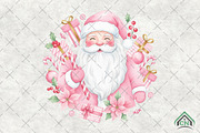 Christmas Coquette Pink Santa PNG, an Illustration by Craft Nest (Thumbnail 1 of 6)