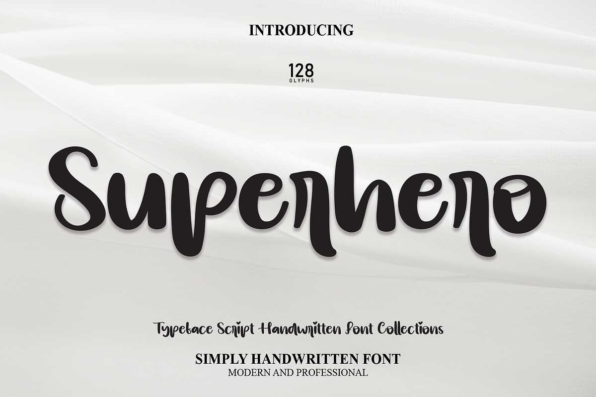 Superhero | Script Font, a Script Font by Scratchones (Photo 1 of 8)