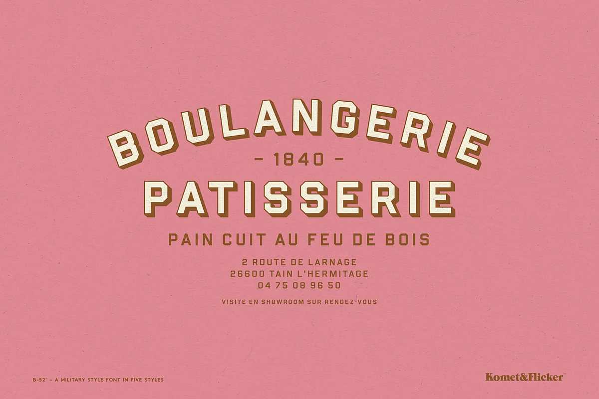 B-52 – A Military Style Font, a Sans Serif Font by Komet & Flicker (Photo 10 of 14)