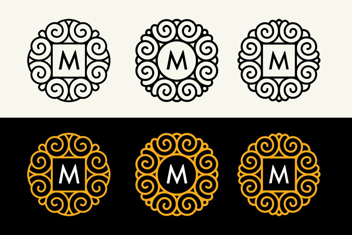 9 Modern Monograms, a Background Graphic by Pgmart (Photo 5 of 6)