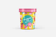 Ice Cream Tub Mockup - 8 views, a Packaging Mockup by Illusiongraphic (Thumbnail 2 of 19)