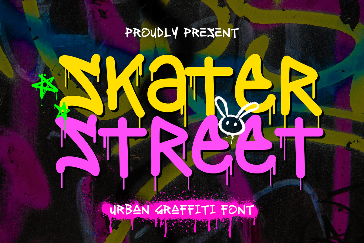 Skater Street - Graffity Font, a Handwritten Font by Sronstudio (Photo 1 of 15)