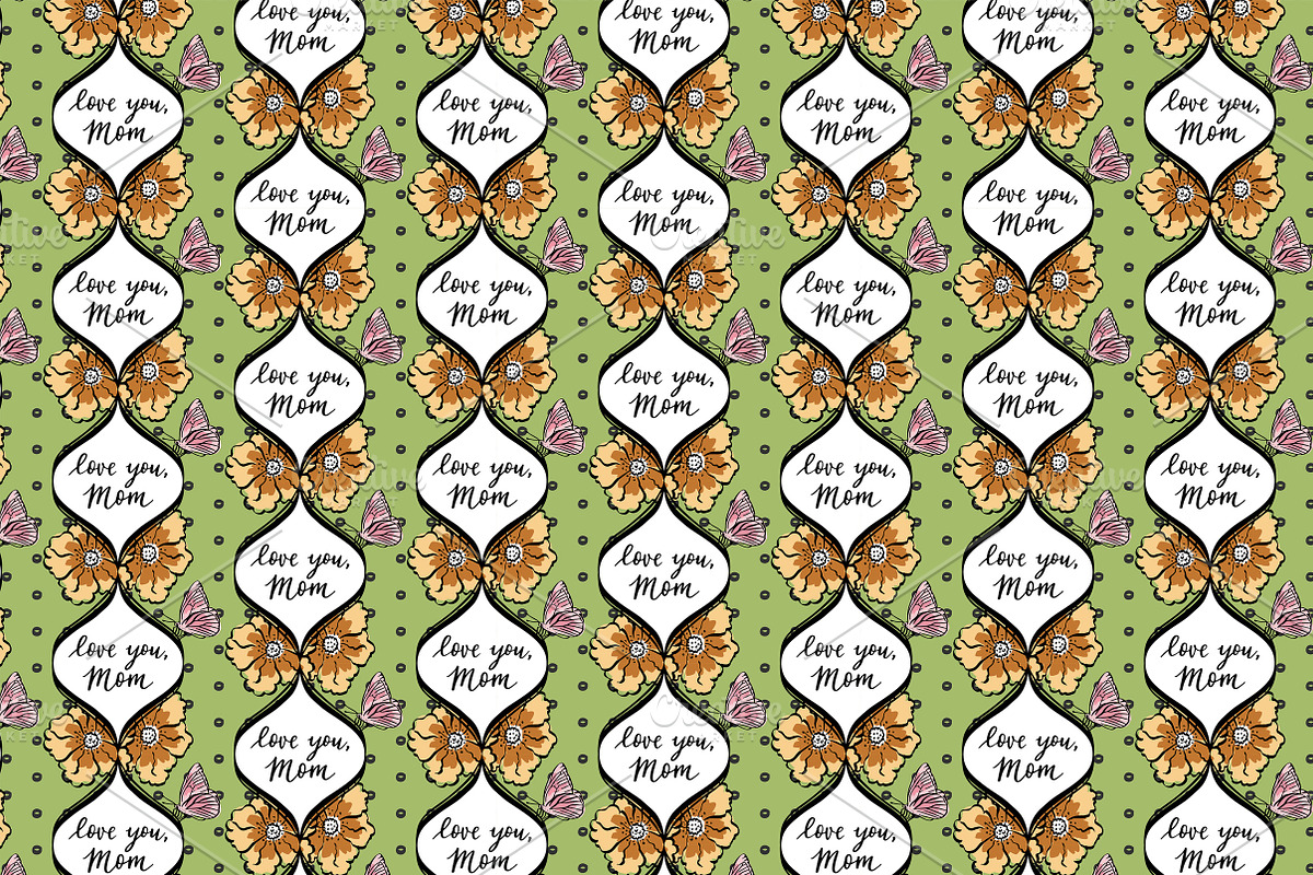 Patterns for Mother's day, a Pattern Graphic by Lyolya Profitrolya (Photo 4 of 5)