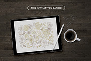 Mockup . Black iPad Pro & Pencil, an iPhone Mockup by tomodachi studio (Thumbnail 4 of 4)