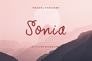 Sonia Monoline Script, a Serif Font by Beka Studio (Thumbnail 1 of 8)