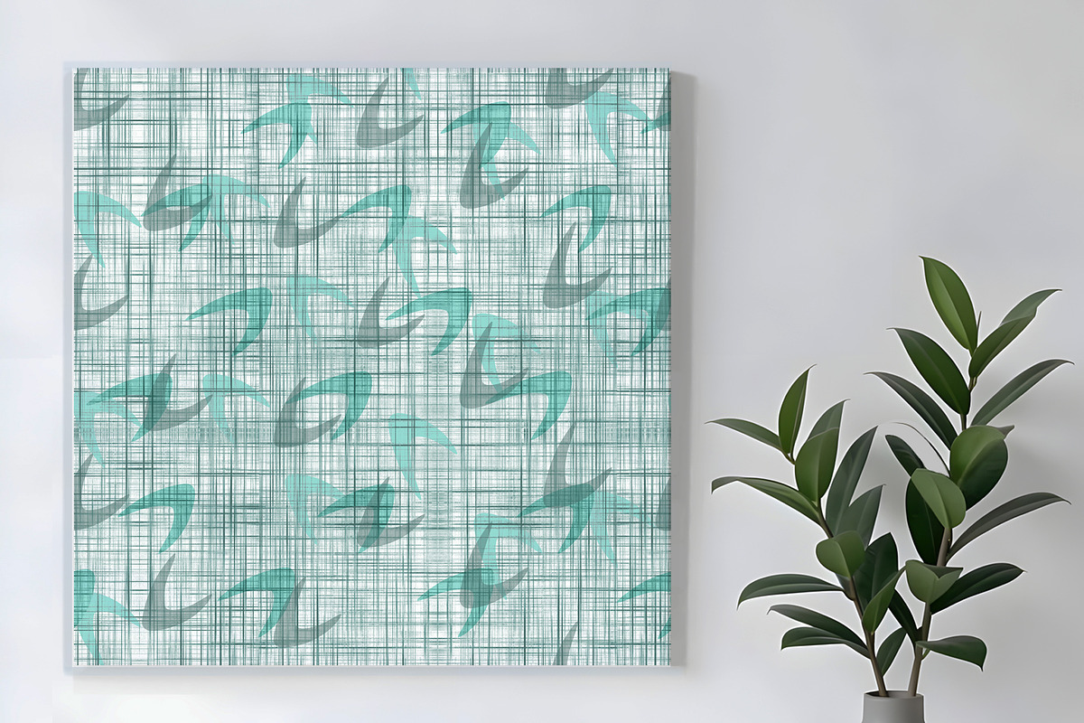 Green Boomerangs with Texture, a Pattern Graphic by Sharon Schwalbe (Photo 4 of 6)