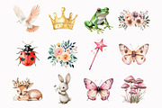 Watercolor Fairy World Clipart, an Illustration by Design Market (Thumbnail 2 of 5)
