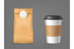 Coffee Bag And Disposable Cup Design