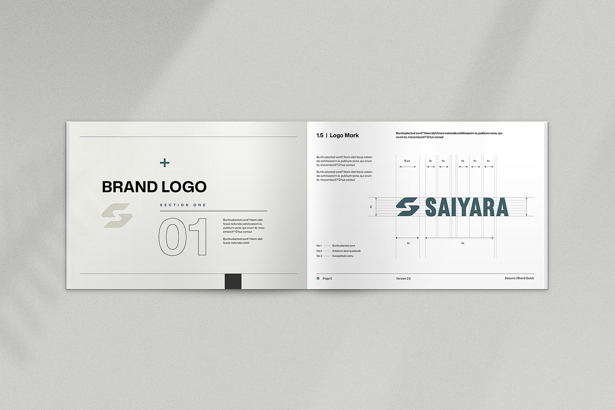 Minimal Brand Guideline Template, a Brochure Template by KreateTribe (Photo 3 of 14)