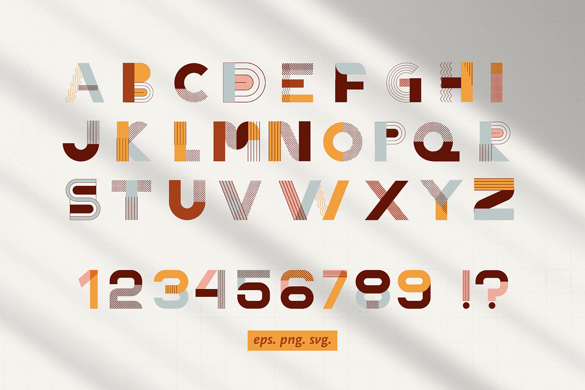 Boho Abstract Geometric Alphabet, an Object Graphic by Iryna Danyliuk (Photo 2 of 7)