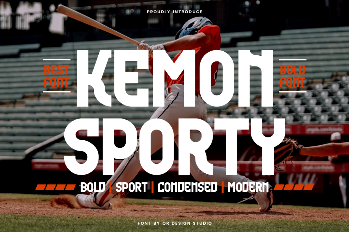 Kemon Sporty - Baseball Font, a Sans Serif Font by QR Design Studio (Photo 1 of 7)