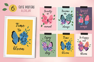 Floral Butterfly Collection