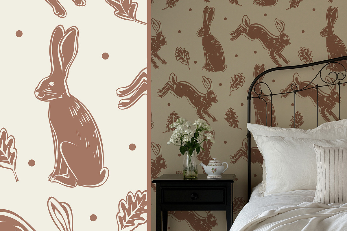 Linocut Animals rustic patterns, an Animal Illustration by Carpet Tapete Pretzel (Photo 11 of 17)
