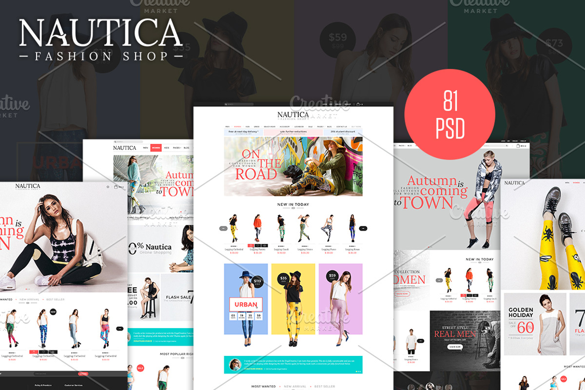 Nautica - Fashion eCommerce PSD, a Websites & App Template by EngoCreative.com (Photo 1 of 5)