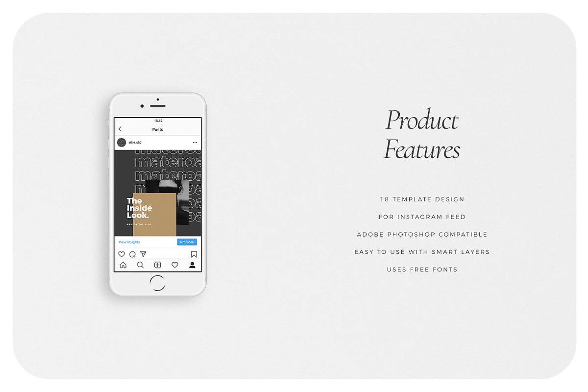 ELLIE Instagram Feed, a Social Media Template by Aprilea (Photo 5 of 7)