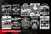 Racing Car T-shirt Design Collection, an Object Graphic by bazzier_graphik (Thumbnail 3 of 5)