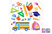 Set of Back-to-School Elements, an Object Illustration by MISS CHATZ (Thumbnail 3 of 3)