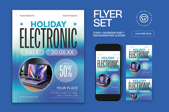 Electronics Holiday Sale Flyer preview 4