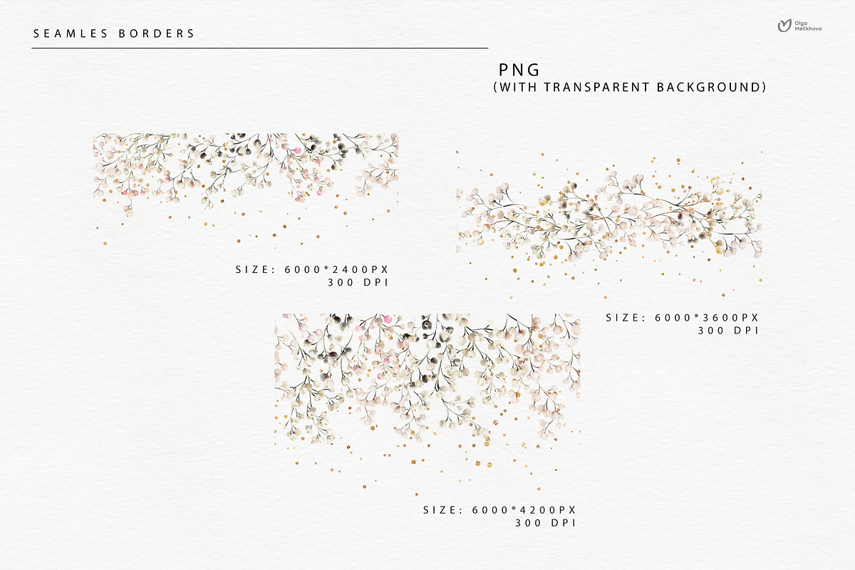 Gypsophila - watercolor flowers, an Object Illustration by ollalya (Photo 3 of 8)