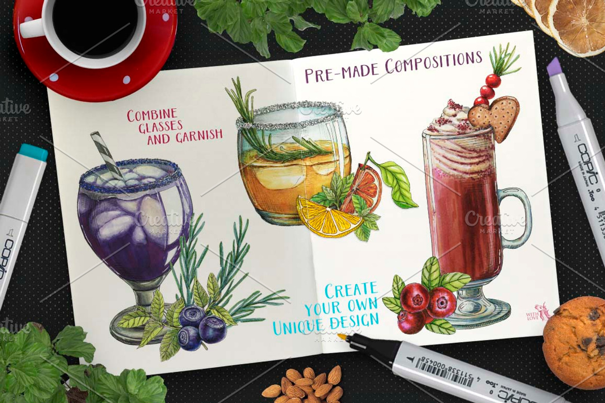 Cocktail Party Food Illustrations, a Food Illustration by Fluffy Unicorn (Photo 5 of 7)
