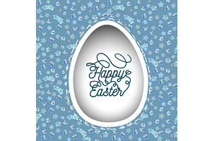 Happy Easter card. hand drawn. Not, an Illustration by Nenahliadava Design