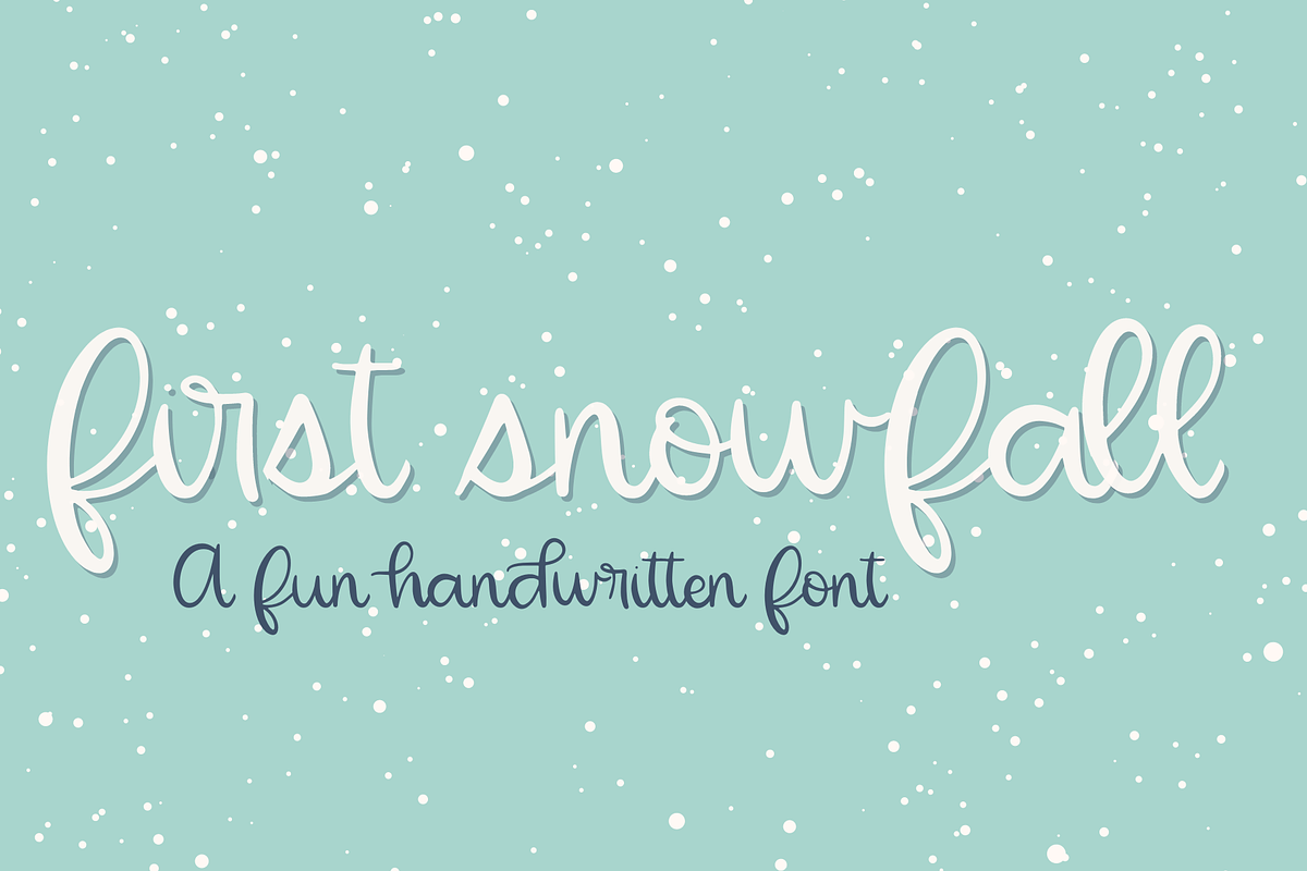 First Snowfall, Cute Script, a Handwritten Font by Designing Digitals (Photo 1 of 8)