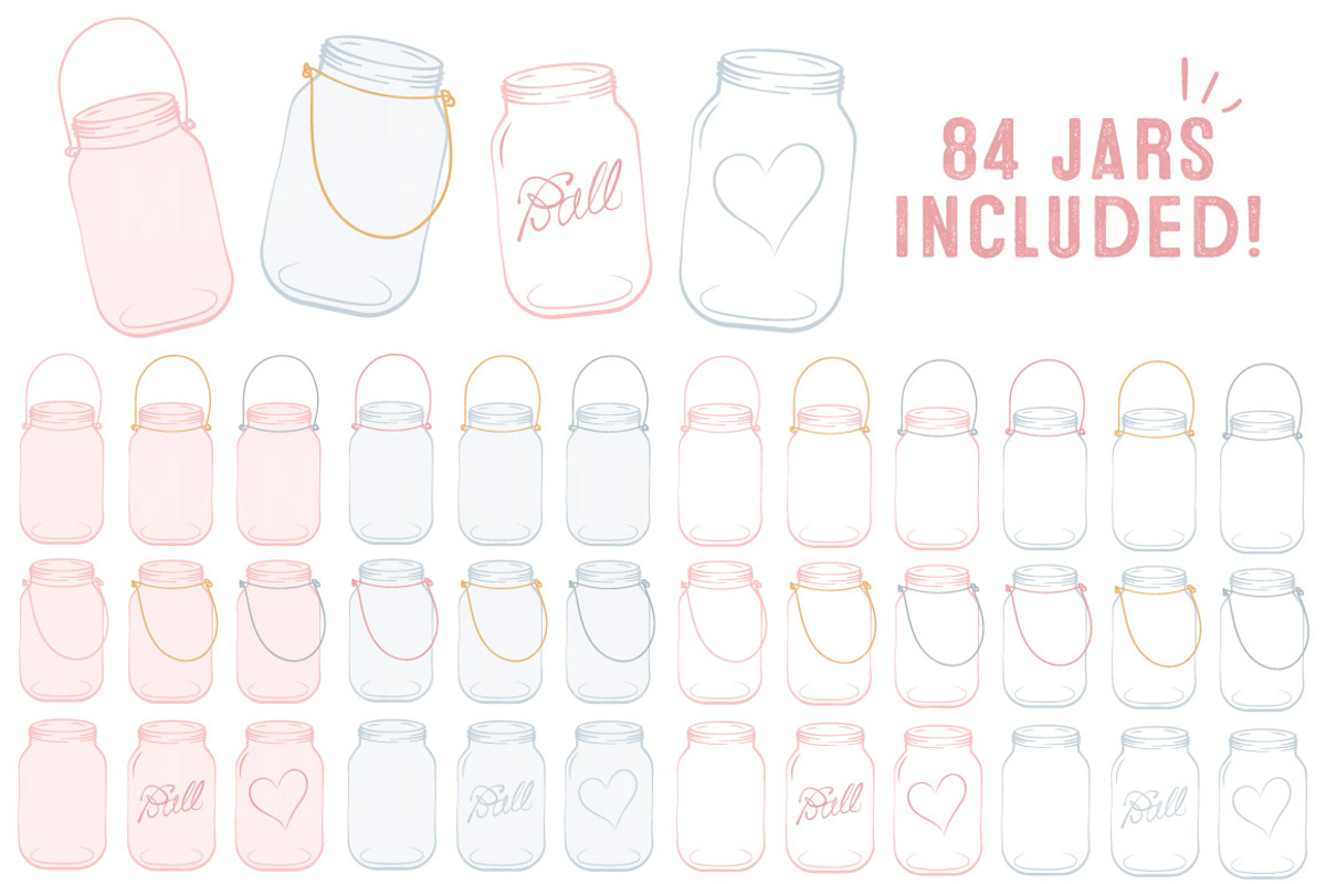 Soft Pink Jar Vectors & Clipart, an Illustration by Amanda Ilkov (Photo 4 of 4)