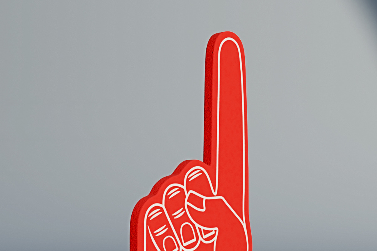 3D Sample Fan Foam Finger model, an Object 3D Model by Vitamin (Photo 2 of 6)