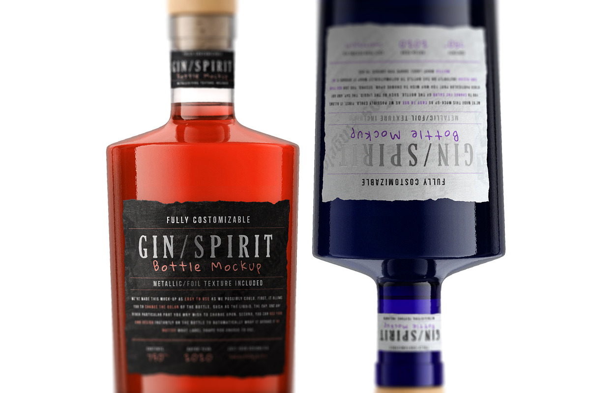 Gin/Spirit Bottle Mockup, a Product Mockup by HexenDesigns (Photo 5 of 14)