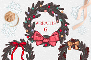 Christmas Vintage Vector Collection, a Seasonal Illustration by DiashaArt (Thumbnail 6 of 17)