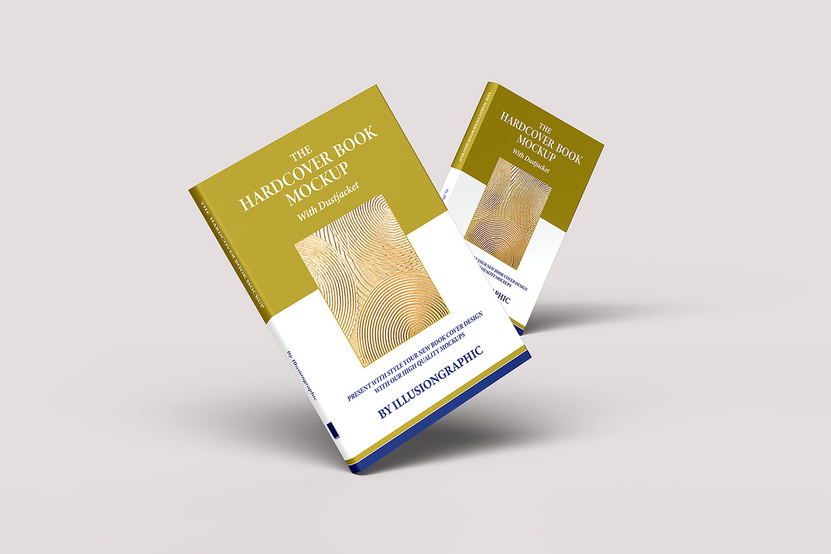 Hardcover Book w/ Dustjacket Mockup, a Books & Magazine Mockup by Illusiongraphic (Photo 3 of 20)