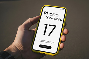 Hand Holding Smartphone Screen Mock, an Android Mockup by graphypix