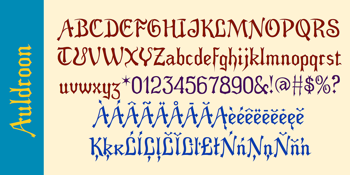 Auldroon Normal, a Blackletter Font by Ingrimayne Type (Photo 3 of 4)