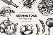 Oktoberfest German Food Vectors, a Food Illustration by Yevheniia (Thumbnail 1 of 13)