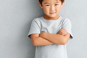 Confident cute Asian toddler boy, a Person Photo by MistyDay