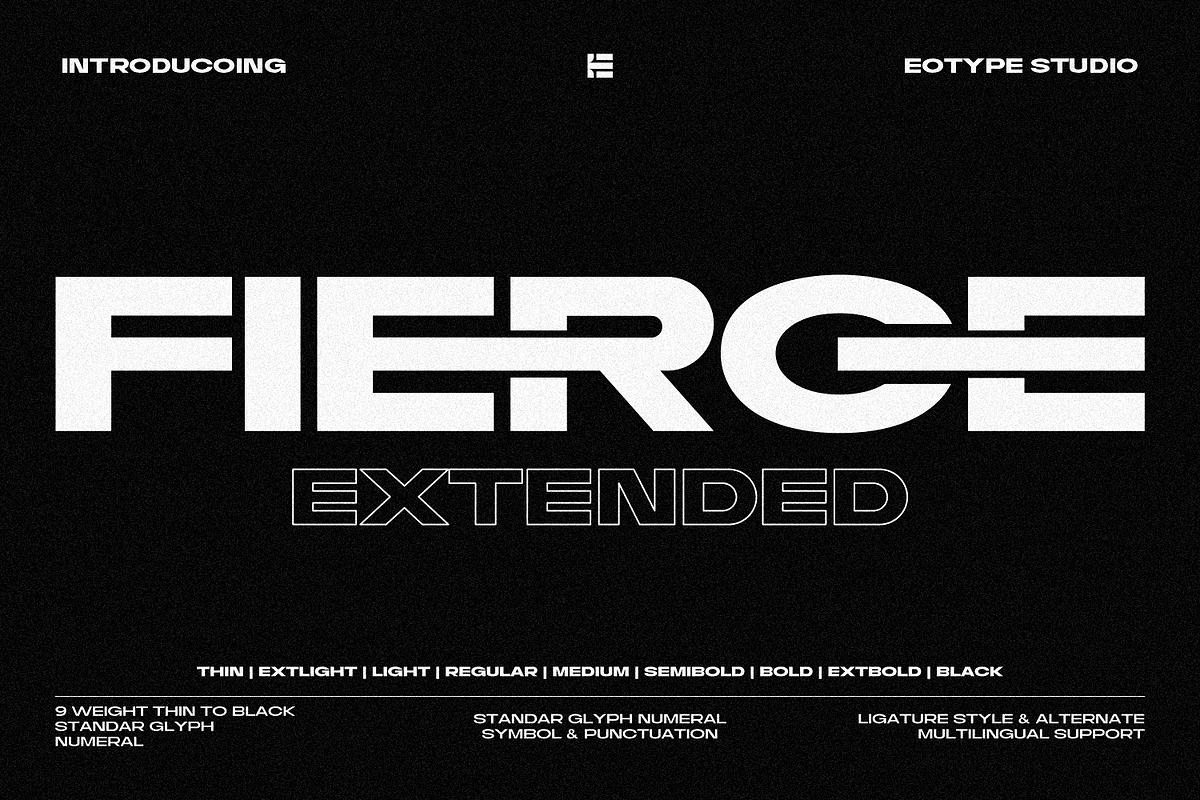Fierce - Modern Sans Family, a Sans Serif Font by Eotype Studio (Photo 1 of 15)
