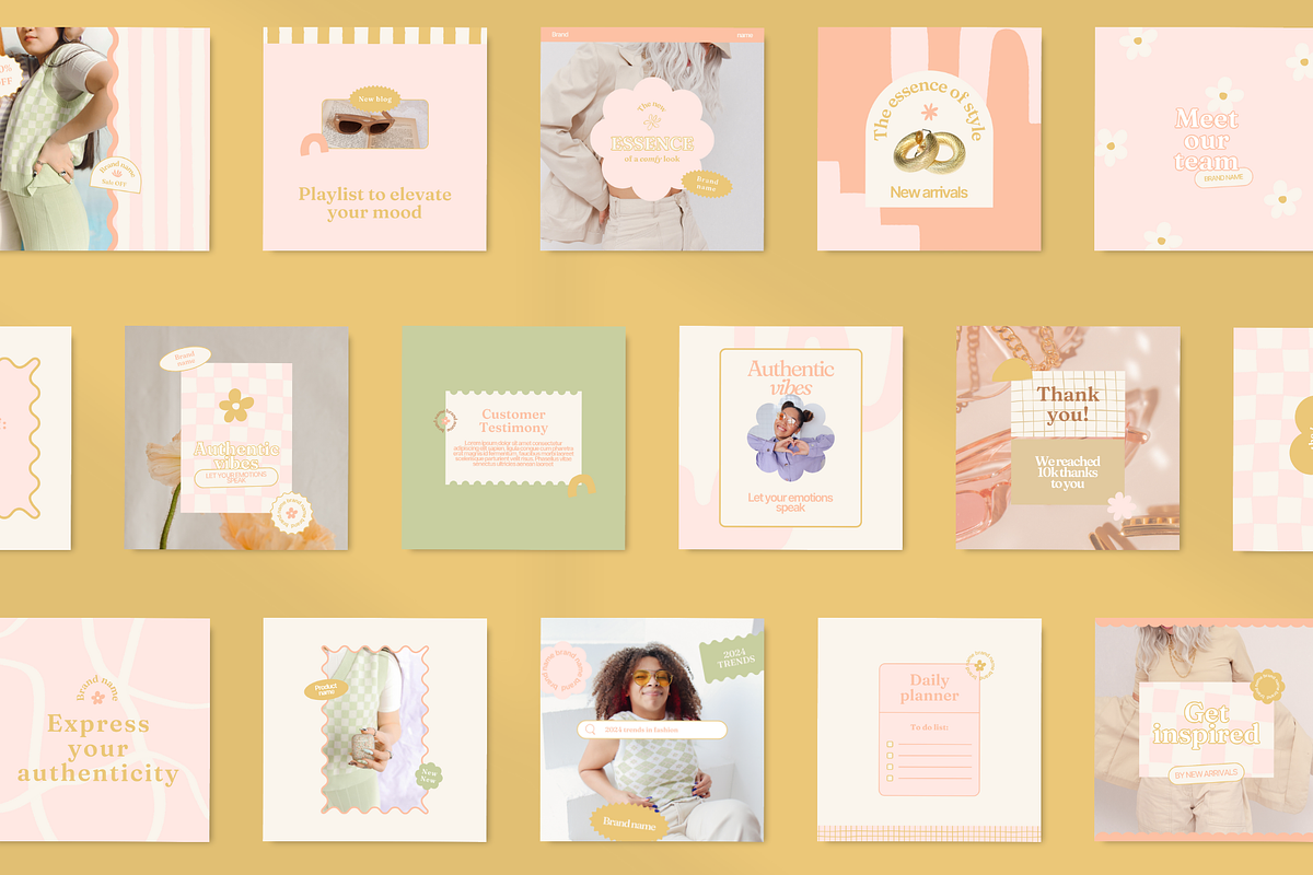 Pastel vibes | Social Media Kit, a Social Media Template by Mila Estudio (Photo 3 of 7)